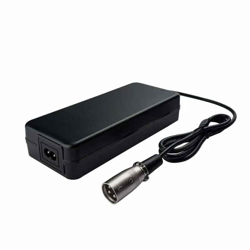 54.6V 2A 3-Pin XLR Battery Charger for 48V Lithium Battery